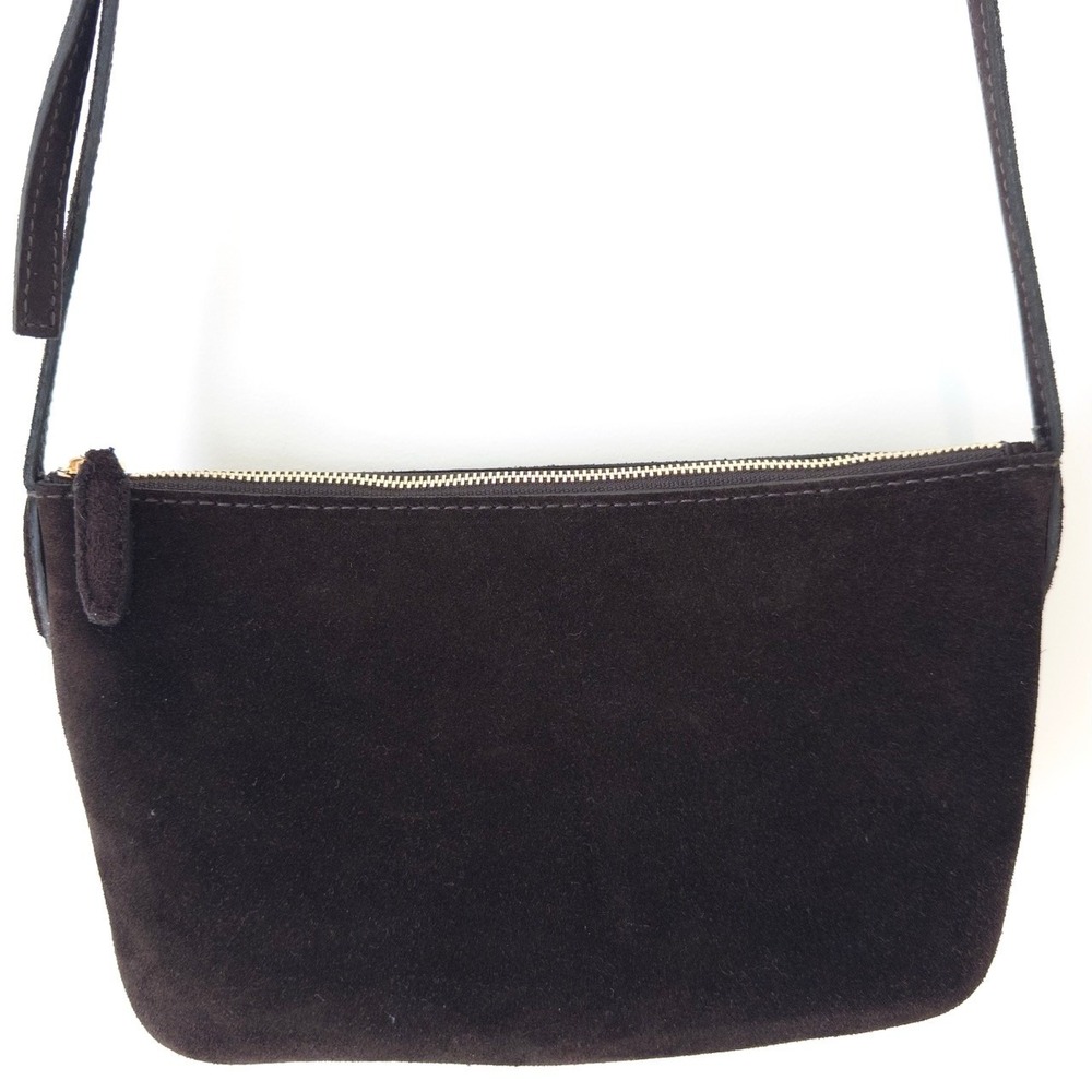 Madewell Mini Crossbody Bag in Dark Carob Brown Soft Grain Suede, EUC - Picture 5 of 10
